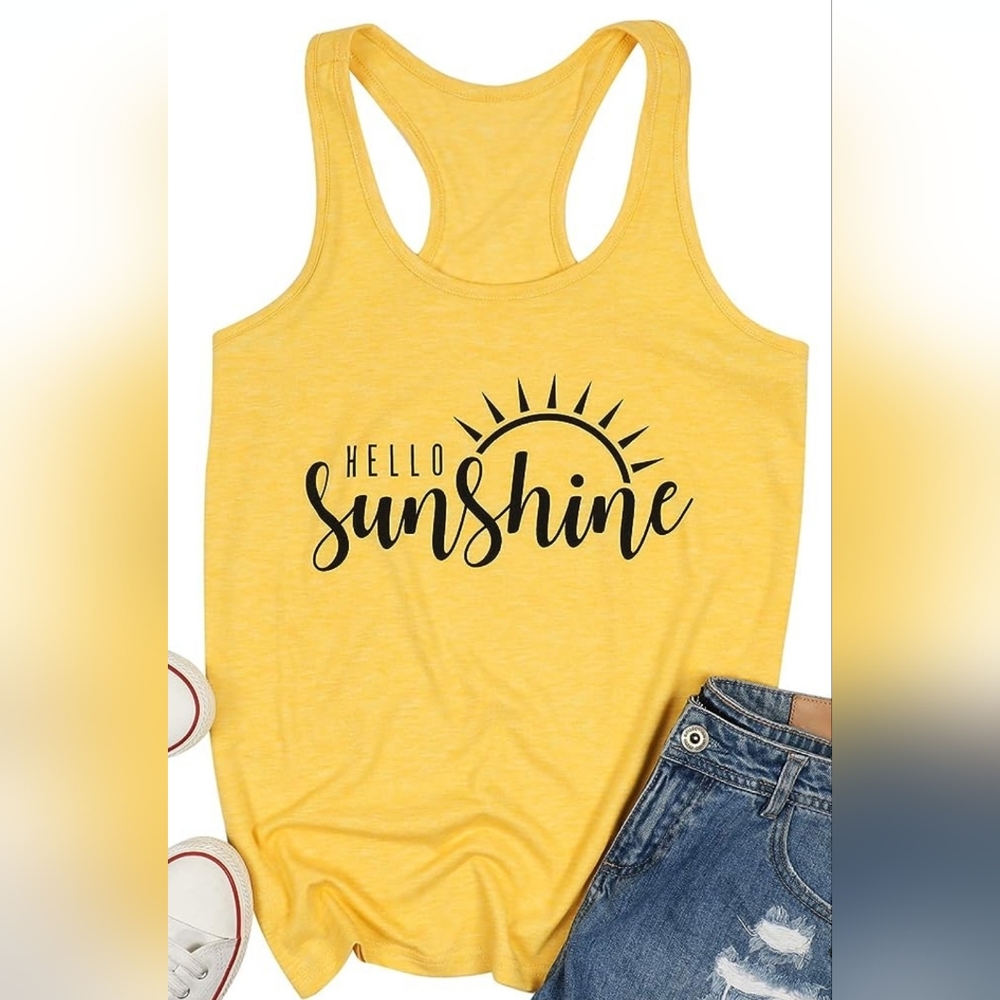 Women's Jinting medium yellow tank top